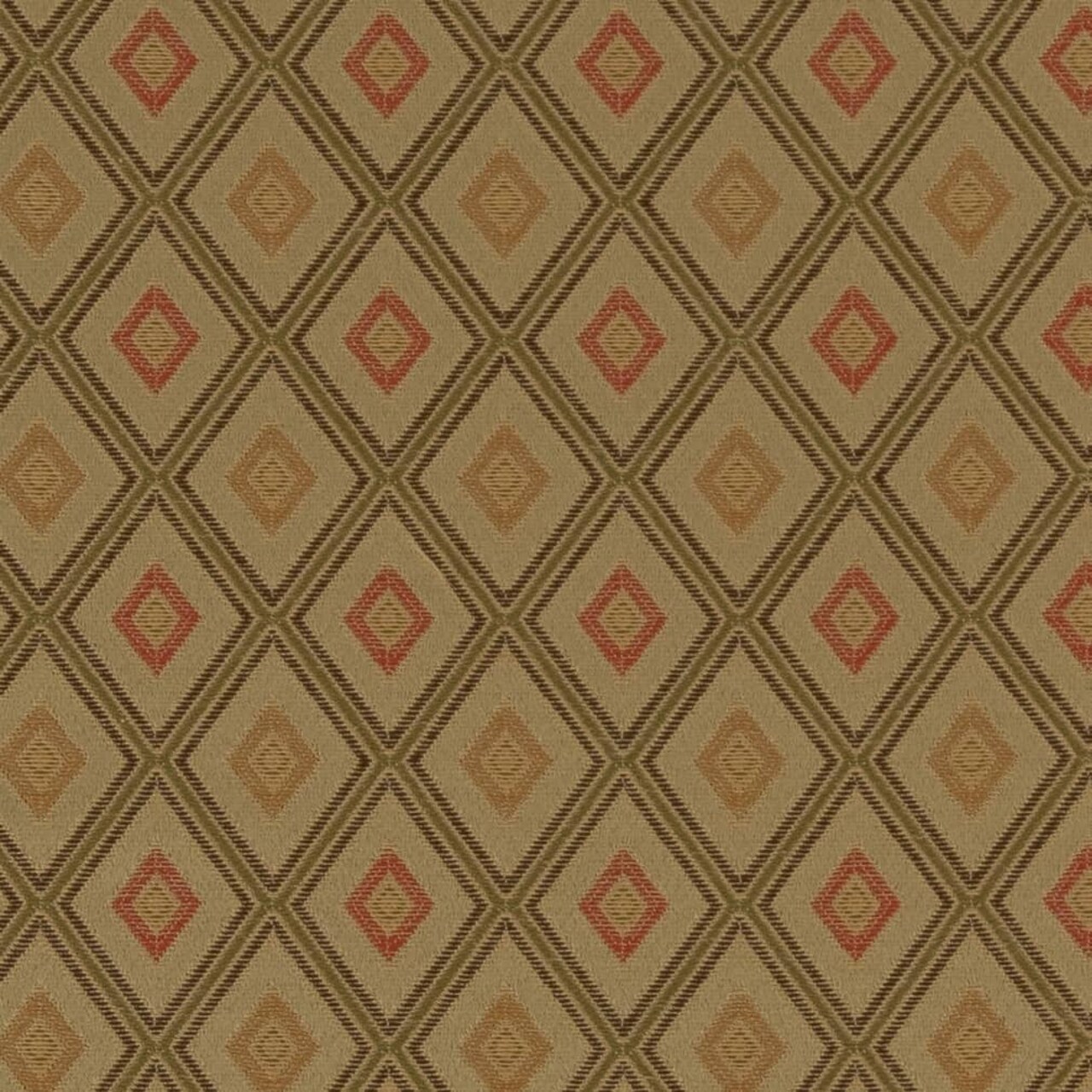 Meadow Margot - Green Diamonds,Small Scale Upholstery Fabric 54 Inches"